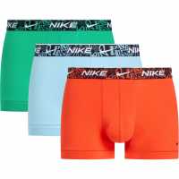 Nike Спортни Гащета 3 Pack Dri-Fit Essential Microfiber Trunks Mens Red/Blue/Green Мъжко бельо