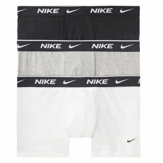 Nike Спортни Гащета 3 Pack Dri-Fit Essential Microfiber Trunks Mens Blk/Gry/Wht MP1 - Мъжко бельо
