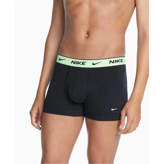 Nike Спортни Гащета 3 Pack Everyday Cotton Stretch Trunks Mens Lime/Navy/Grey Мъжко бельо