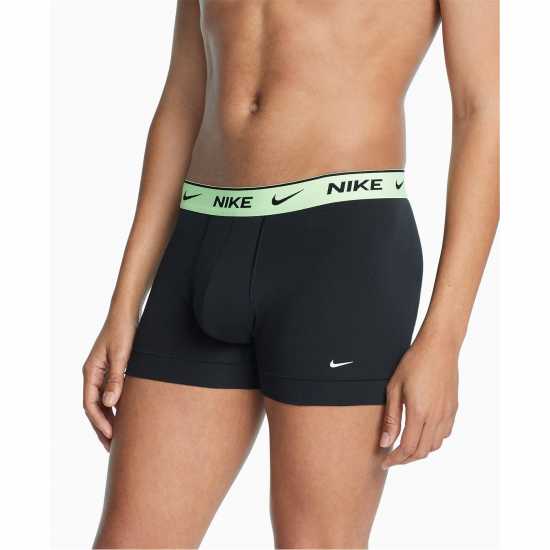 Nike Спортни Гащета 3 Pack Everyday Cotton Stretch Trunks Mens Lime/Navy/Grey Мъжко бельо