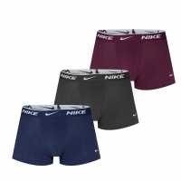 Nike Спортни Гащета 3 Pack Everyday Cotton Stretch Trunks Mens