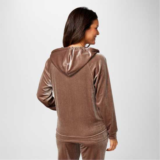 Biba Velour Zip Hoodie  Дамски суичъри и блузи с качулки