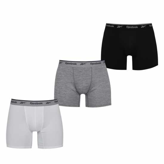 Мъжко бельо Reebok Мъжки Боксерки 3 Pack Boxer Shorts Mens Reebok Мъжки Боксерки 3 Pack Boxer Shorts Mens Мъжко бельо