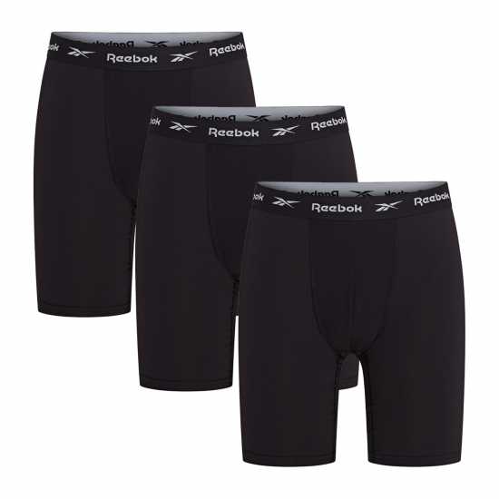 Reebok 3 Pack Performance Boxer Shorts Hogan Черно 