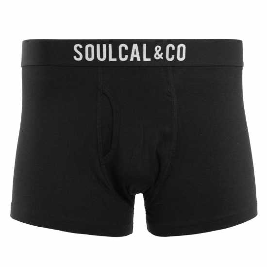 Soulcal 2 Pack Modal Boxer Shorts Black Мъжко бельо