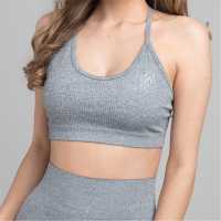 Siksilk Ribbed Bralette Womens Сиво Дамско бельо