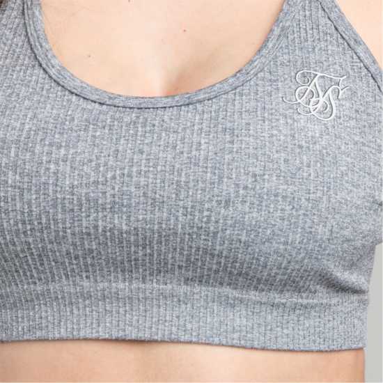 Дамско бельо Siksilk Ribbed Bralette Womens Сиво Siksilk Ribbed Bralette Womens Сиво Дамско бельо