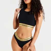 Siksilk Ribbed Bralette Womens Черно Дамско бельо