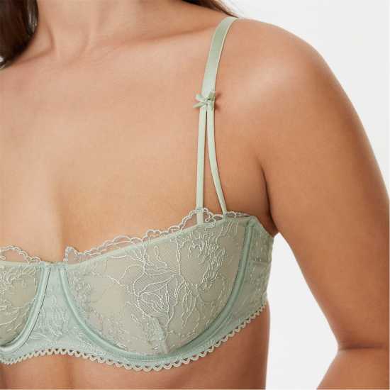 Дамско бельо Jack Wills Erika Balcony Bra Лорел зелено Jack Wills Erika Balcony Bra Лорел зелено Дамско бельо
