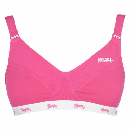 Lonsdale Дамски Спортен Сутиен Sports Bra Ladies Ярко розово Спортни сутиени
