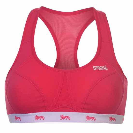 Lonsdale Crop Top Ld00 Bright Rose Спортни сутиени