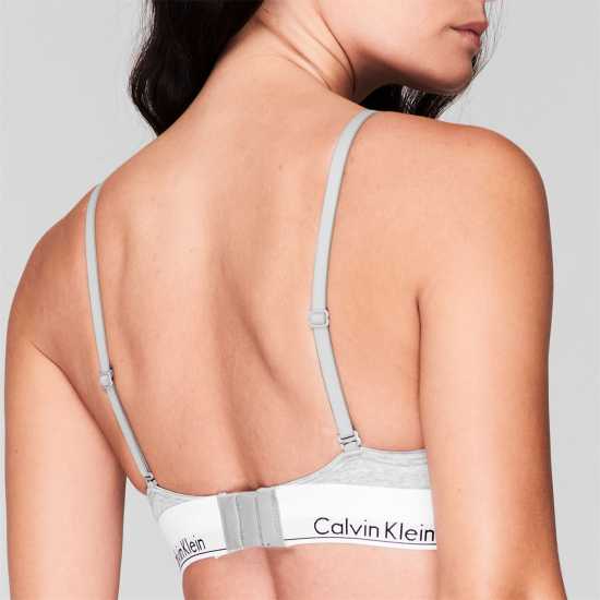Дамско бельо Calvin Klein Cotton Triangle Bra Сив Хтер Calvin Klein Cotton Triangle Bra Сив Хтер Дамско бельо