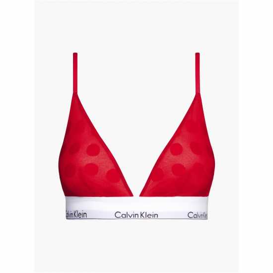 Дамско бельо Calvin Klein Cotton Triangle Bra Червена точка Calvin Klein Cotton Triangle Bra Червена точка Дамско бельо