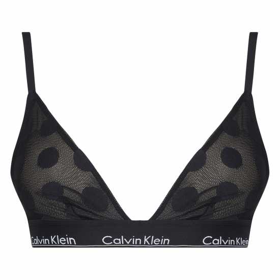 Calvin Klein Cotton Triangle Bra Black Dot Дамско бельо