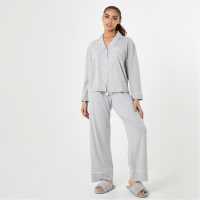 Jack Wills Jersey Pyjama Set And Scrunchie Grey Дамски пижами