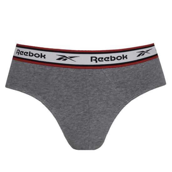 Reebok 3 Pack Cotton Elastane Briefs Mens Черно/Бяло/Сиво Мъжко бельо