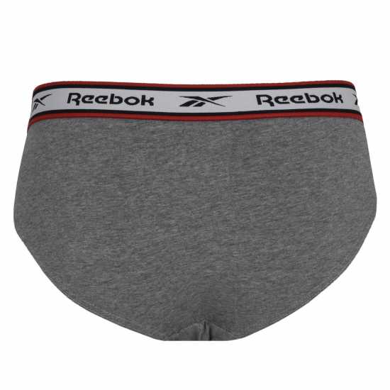 Reebok 3 Pack Cotton Elastane Briefs Mens Черно/Бяло/Сиво Мъжко бельо