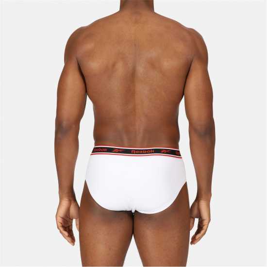 Reebok 3 Pack Cotton Elastane Briefs Mens Черно/Бяло/Сиво Мъжко бельо