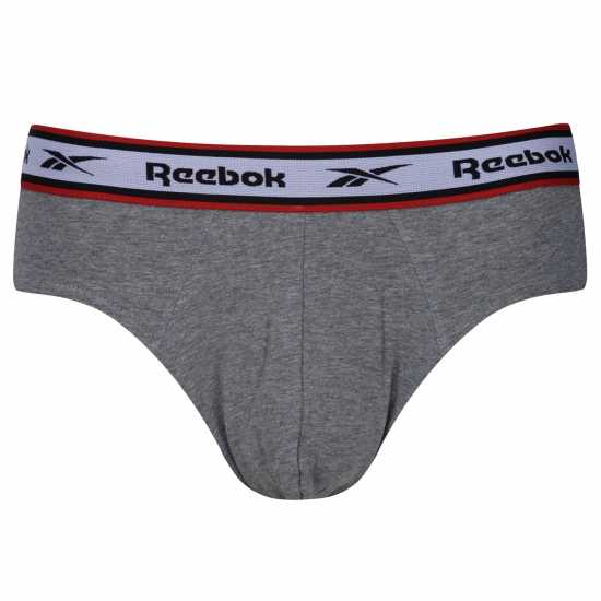 Reebok 3 Pack Cotton Elastane Briefs Mens Черно/Бяло/Сиво Мъжко бельо
