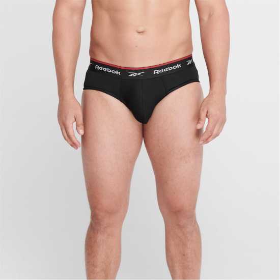 Reebok 3 Pack Wiggins Briefs Mens Черно/Бяло/Сиво Мъжко бельо