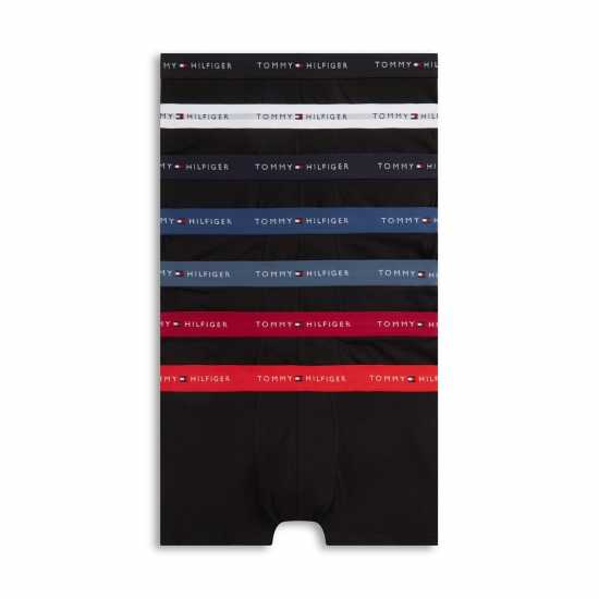 Tommy Hilfiger Mens 7-Pack Signature Repeat Logo Waistband Trunks  