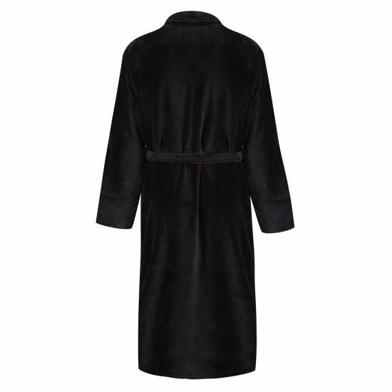 Ben Sherman Sherman Mens Fleece Robe Randol Black 