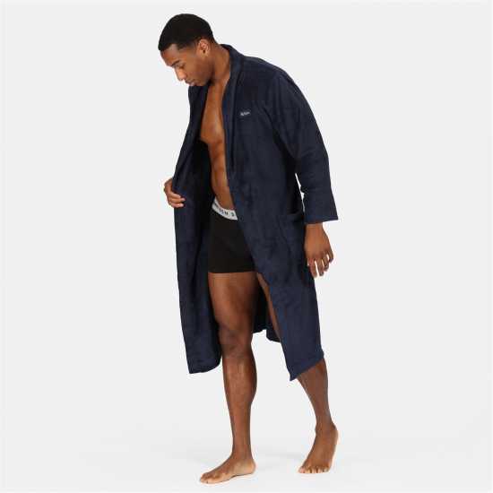 Ben Sherman Sherman Mens Fleece Robe Randol Navy Ben Sherman Sherman Mens Fleece Robe Randol Navy