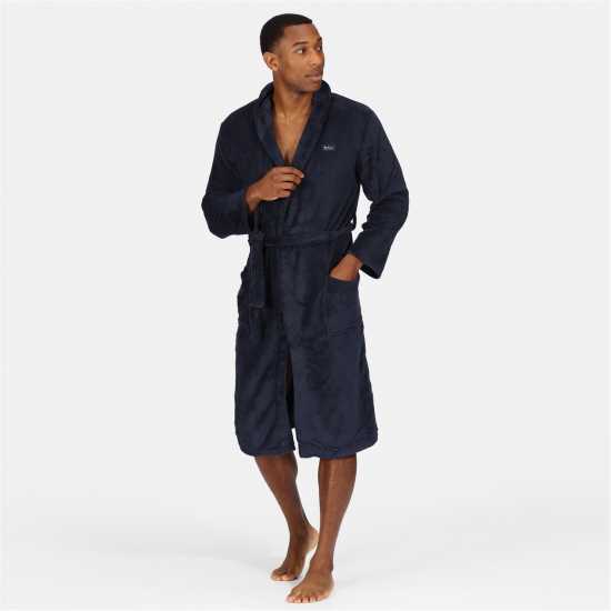 Ben Sherman Sherman Mens Fleece Robe Randol Navy Ben Sherman Sherman Mens Fleece Robe Randol Navy
