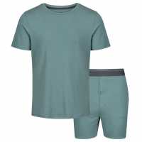Мъжки Комплект Пижама Light And Shade Pyjama Set Mens Green Мъжки пижами