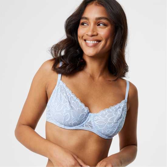 Embroidered Lace Underwire Bra  