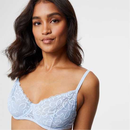 Embroidered Lace Underwire Bra  