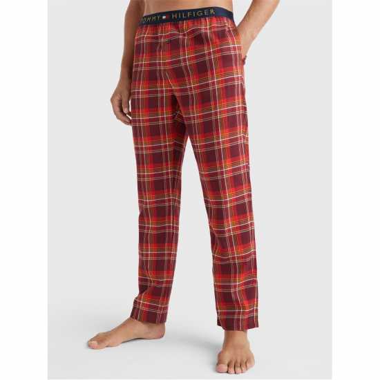 Tommy Hilfiger Flannel Pant Red Plaid 0HF Мъжки пижами