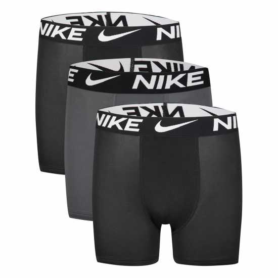 Nike Детски Боксерки Micro Brief 3 Pack Briefs Junior Boys Черно/Сиво Детско бельо