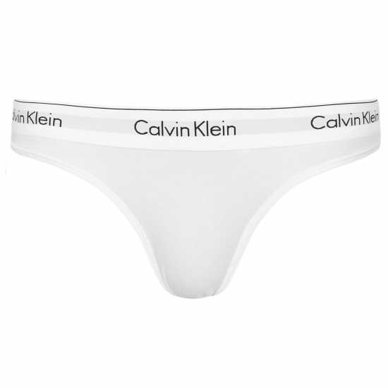 Calvin Klein Thong Бял Дамско бельо