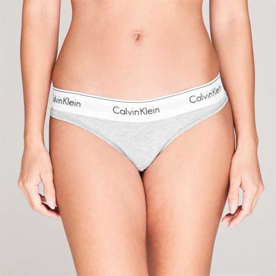 Calvin Klein Thong Сиво Дамско бельо