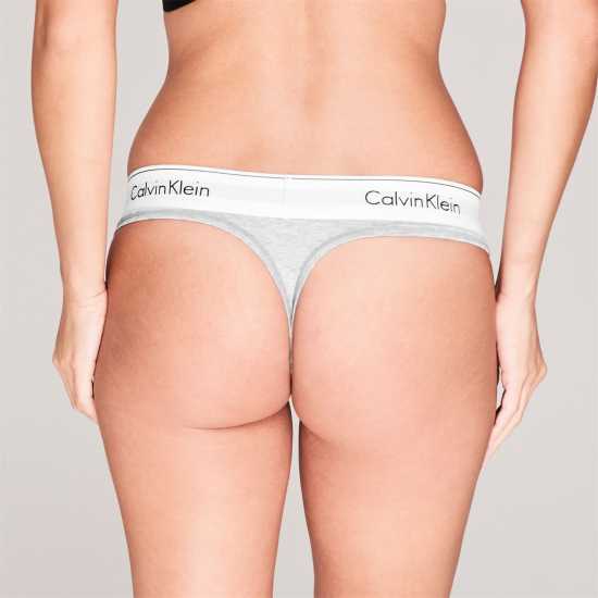 Calvin Klein Thong Сиво Дамско бельо