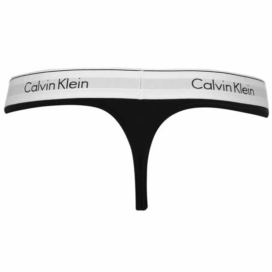 Дамско бельо Calvin Klein Thong ЧЕРЕН Calvin Klein Thong ЧЕРЕН Дамско бельо