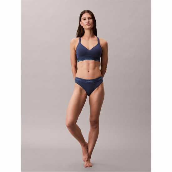 Calvin Klein Modern Thong Тъмно деним 