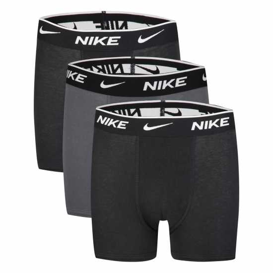 Nike Cotton Boxer Brief 3 Pack Boys Черно/Сиво Детско бельо