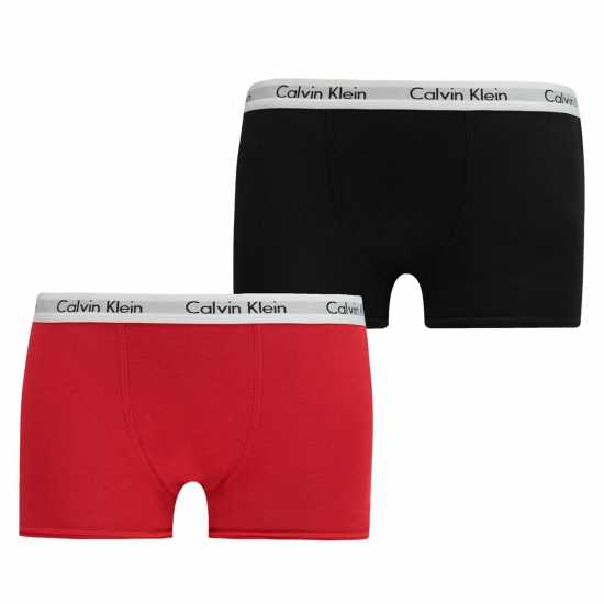 Детско бельо Calvin Klein 2 Pack Boxer Shorts Черно/Червено Calvin Klein 2 Pack Boxer Shorts Черно/Червено Детско бельо
