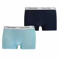Calvin Klein 2 Pack Boxer Shorts Navy/Aqua Детско бельо