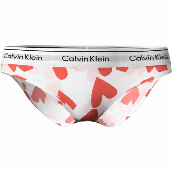 Calvin Klein Modern Cotton Brief Red Hearts Дамско бельо
