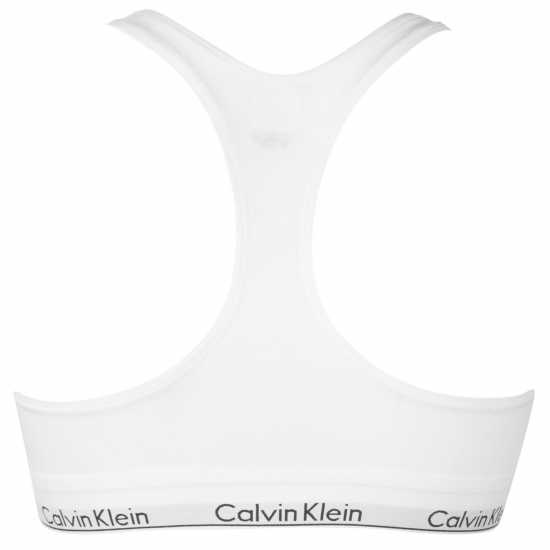 Calvin Klein Modern Cotton Logo Bralette White - Дамско бельо