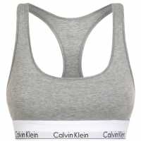Calvin Klein Modern Cotton Logo Bralette Grey Дамско бельо