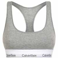 Calvin Klein Modern Cotton Logo Bralette Сиво Дамско бельо