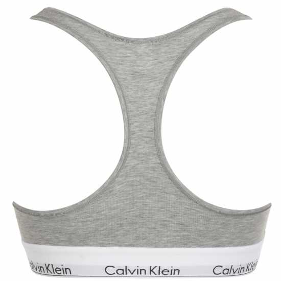Calvin Klein Modern Cotton Logo Bralette Grey - Дамско бельо