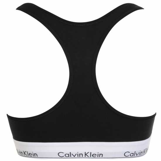 Calvin Klein Modern Cotton Logo Bralette Black - Дамско бельо