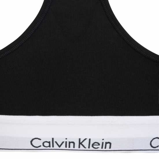 Calvin Klein Modern Cotton Logo Bralette Black - Дамско бельо