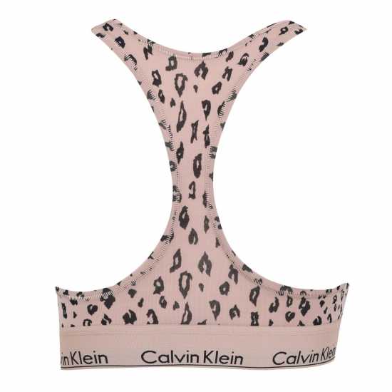 Calvin Klein Modern Cotton Logo Bralette Sav Cheetah Alm Дамско бельо