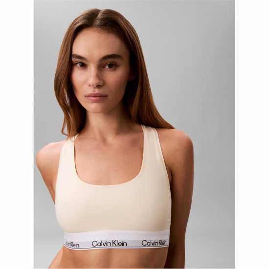 Calvin Klein Modern Cotton Logo Bralette Pear Sorbet 